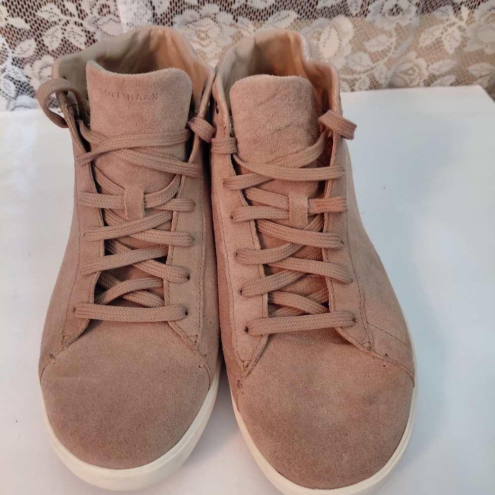 Cole Haan Tan Sneakers Suede Casual Size 9 Women NWOB Excellent Condition.